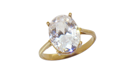 кц166 Золотое кольцо. Стиль Солитер.