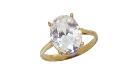 кц166 Золотое кольцо. Стиль Солитер.