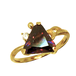 кц171 Золотое кольцо с треугольным камнем.
