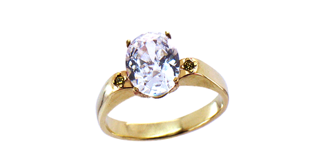 кц175 Женское золотое кольцо с крупным овалом.