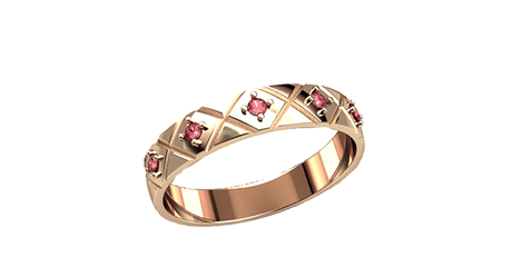 кц187 Золотое кольцо с фианитами.