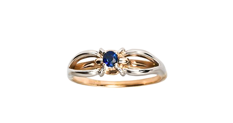 кц199 Золотое кольцо двухцветное с фианитом