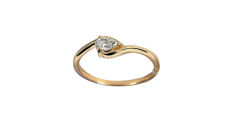 кц209 Золотое кольцо «Капелька».