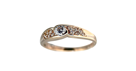 кц231 Кольцо с фианитами из золота