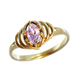 кц236 Золотое кольцо с розовым фианитом