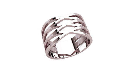 кц244 Широкое кольцо без камней