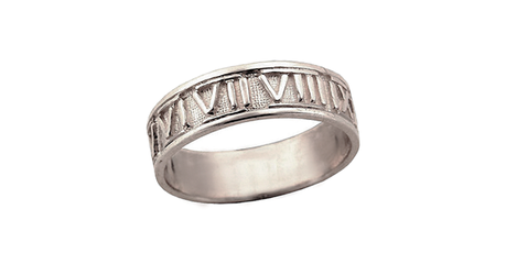 кц247 Широкое кольцо римскими цифрами