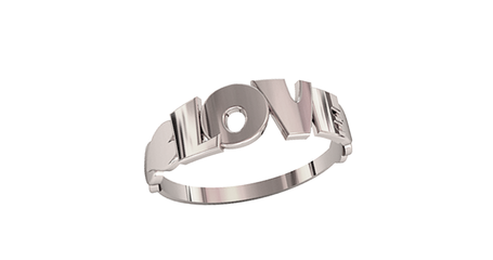 кц250 Кольцо с надписью «LOVE» 