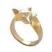 кц255 Очаровательное золотое кольцо «Лисёнок»