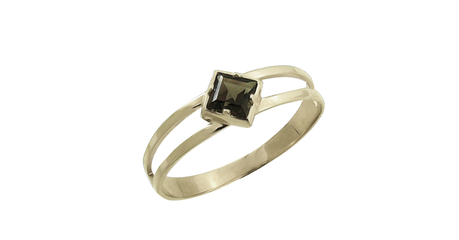 кц316 Женское кольцо с квадратным камнем