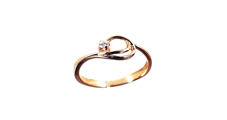 кц330 Тонкое золотое кольцо с фианитом