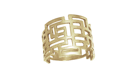 кц344 Кольцо геометрической формы без камней.