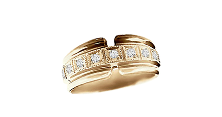 кц350 Золотое кольцо с фианитами.