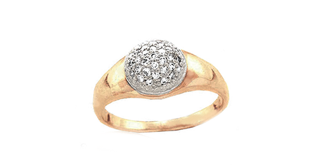 кц355 Кольцо со вставкой из белого золота.