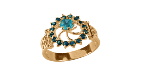 кц370 Кольцо с фианитами