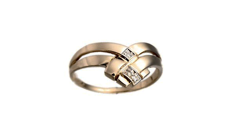 кц374 Кольцо в золоте с фианитами 