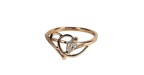 кц379 Кольцо в золоте с фианитом