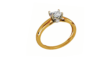 кб011 Изящный дизайн кольца под бриллиант 