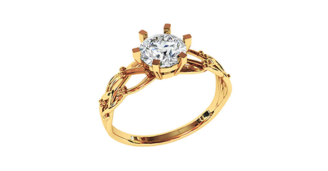 кб013 Кольцо ажурное из золота.