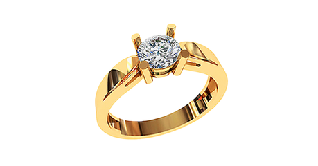 кб014 Золотое кольцо для подарка.