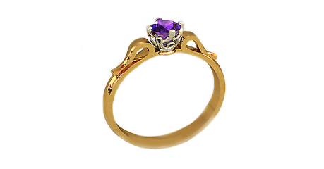 кб021 Кольцо для предложения «Золотой цветок».