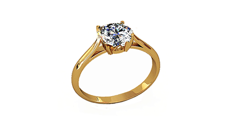 кб026 Женское золотое кольцо под бриллиант 