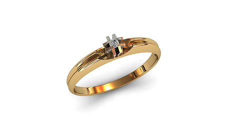 кб048 Кольцо из золота под бриллиант.