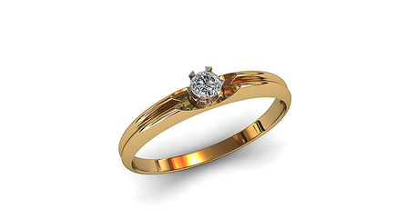 кб051 Элегантное кольцо под бриллиант 