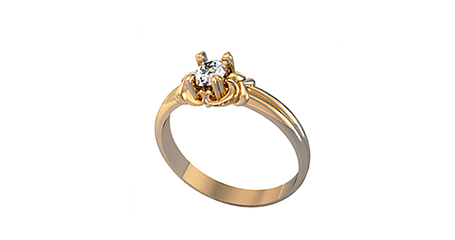 кб063 Тонкое колечко для девушки 