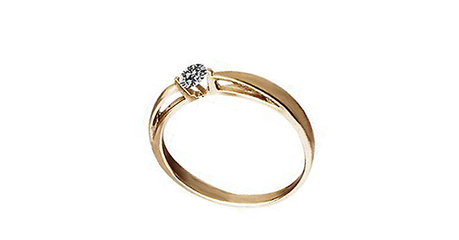 кб064 Кольцо из золота для предложения.