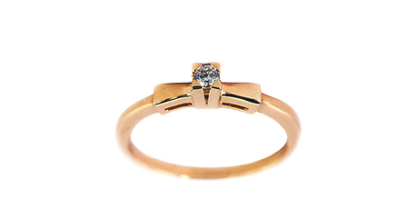 кб073 Кольцо под бриллиант из золота.