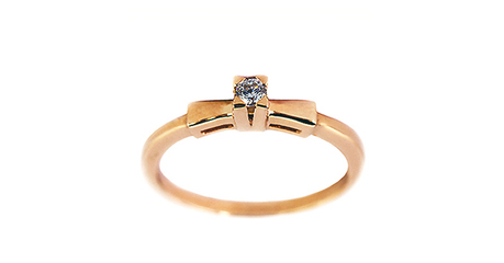 кб073 Кольцо под бриллиант из золота.