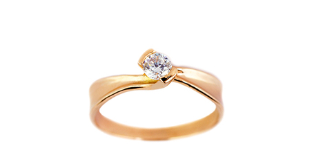 кб075 Кольцо золотое под бриллиант 