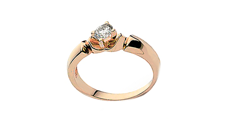 кб079 Кольцо из золота под бриллиант 