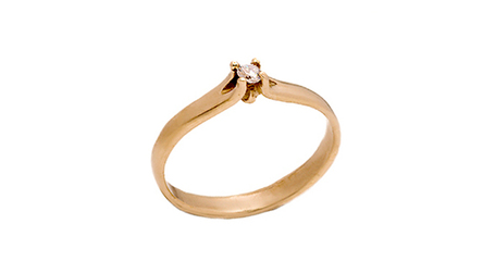 кб080 Тонкое колечко для девушки 