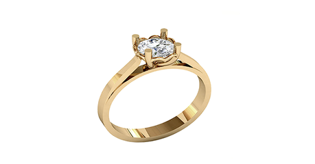 кб081 Кольцо в форме цветка в золоте.