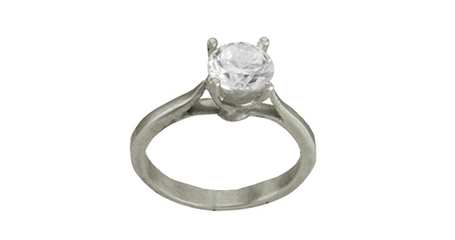 кб087 Золотое кольцо под крупный бриллиант 