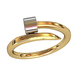 кт039 Кольцо «Гвоздь» из комбинированного золота.