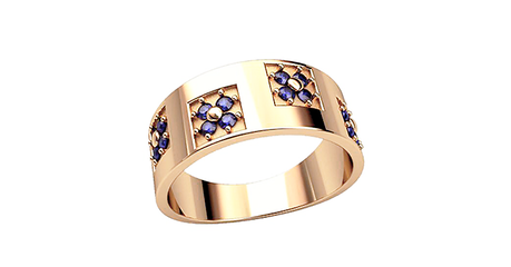 кт085 Золотое кольцо «Белорусские васильки».