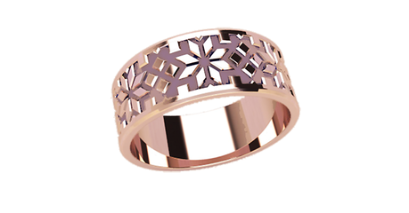 кт087 Золотое кольцо «Славянский орнамент» без вставок.