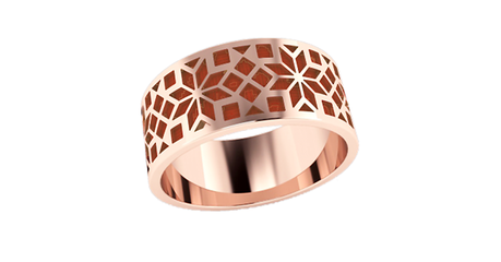 кт089 Золотое кольцо «Славянский орнамент» без вставок.