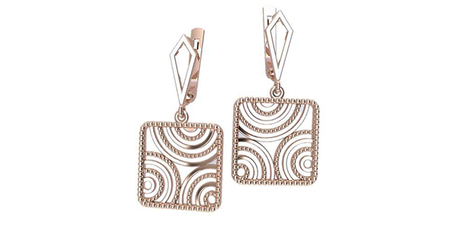 кт092 Серьги-подвески 