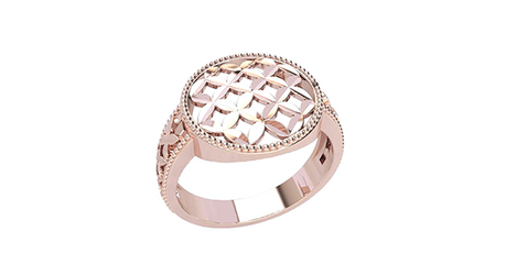 кт099 Очаровательное золотое кольцо-печатка.