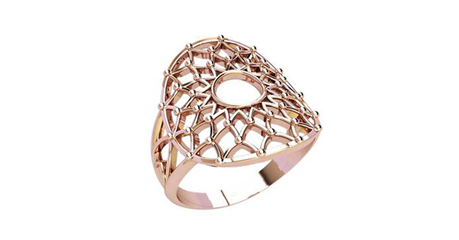 кт101 Золотое кольцо «Паутинка»