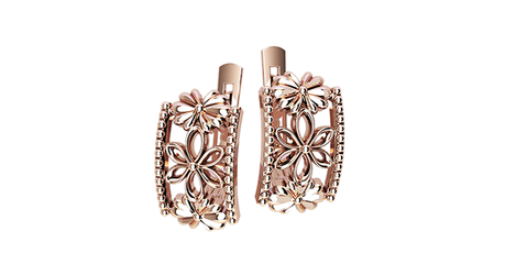 кт122 Серьги золотые 