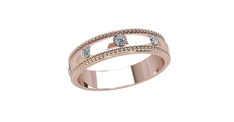 кт137 Золотое кольцо с фианитами.