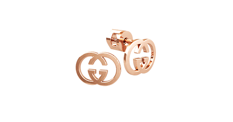 кт164 Золотые серьги-пусеты в стиле Gucci*