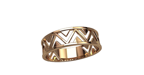 кт232 Золотое кольцо «Геометрия» без камней.