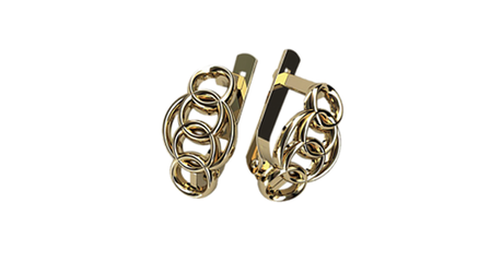 кт239 Серьги из золота без камней.