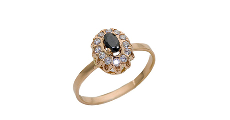 кт250 Комбинированное кольцо из золота.